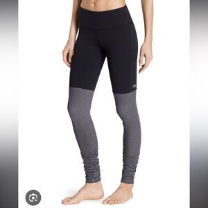 Brand new with tag Alo goddess ribbed leggings in black/charcoal size L